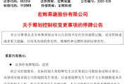玉溪明日停牌！又一A股，筹划控制权变更